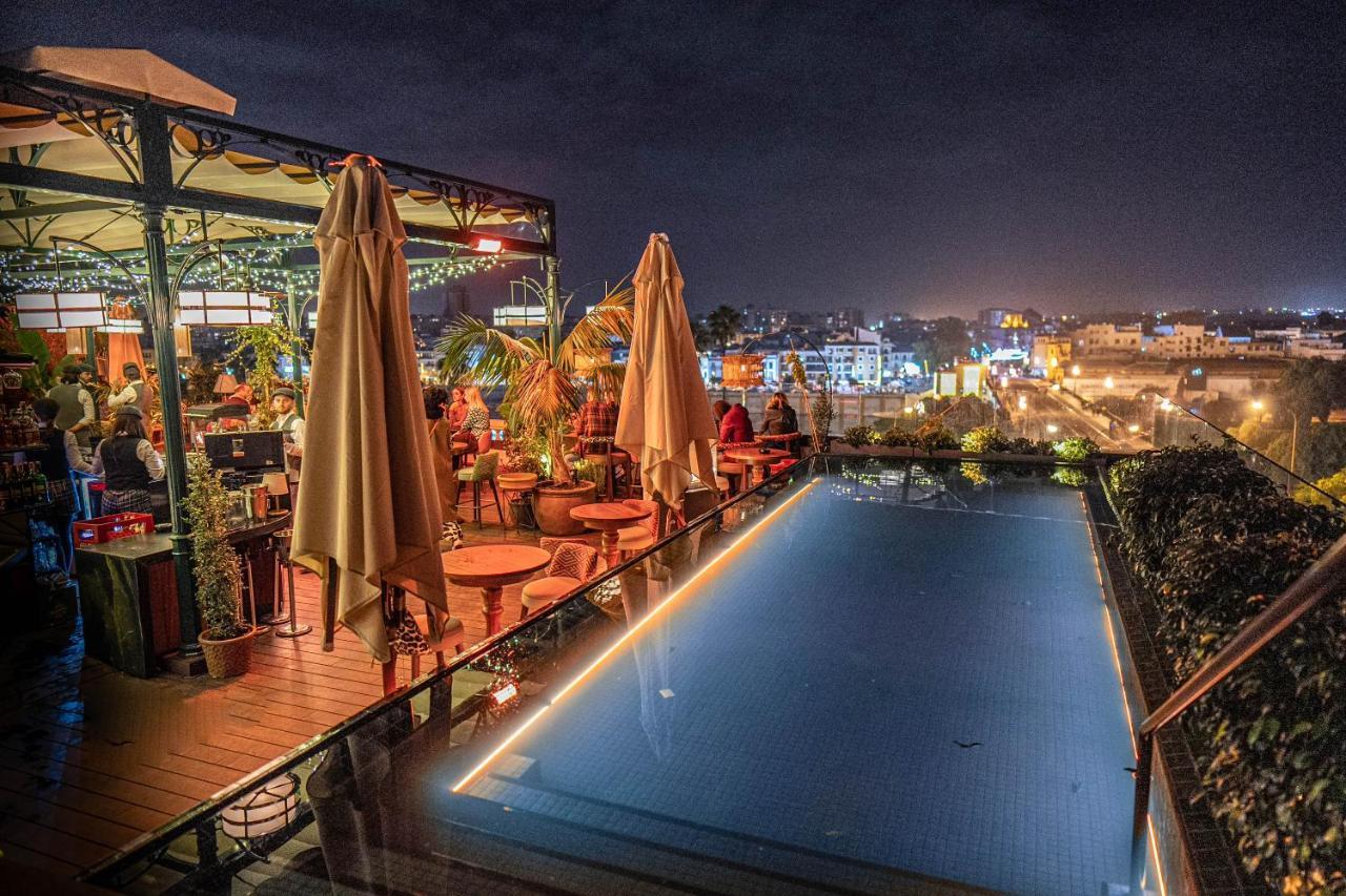 Hotel Lobby Seville Exterior photo Rooftop bar in Marrakech, Morocco